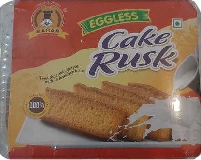 SAGAR Cake Rusk Eggless Fresh & Crispy Plain 300gm ( 1 X 300gm) Milk flavored Milk Rusk