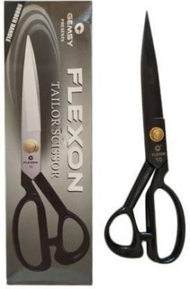 hurrio Professional Tailoring Clothes Cutting for Home and Office use Set of 1, Black Scissors