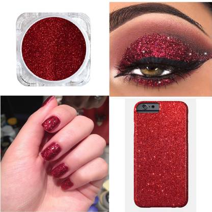 THTC Red Color Glitter Shimmer Eye shadow Powder