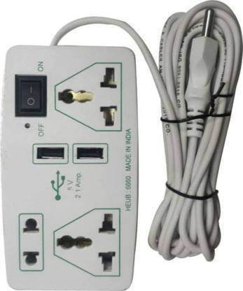 SOYEN SB 2 USB 3 SOCKET + 1 SWITCH HIGHLY DURABLE UP TO 6A & 240V 3 Socket 3  Socket Extension Boards