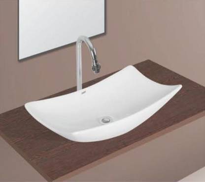 Somex AVANTI ( 57*33*11.4 ) CM HEAVY QUALITY PREMIUM GLOSSY WHITE WASH BASIN / Table Top Basin