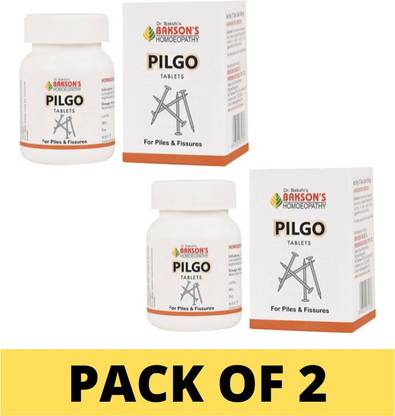 Bakson HOMEOTRADE PILGO TABLETS FOR PILES & FISSURES PACK OF 2 .