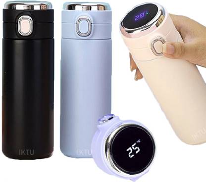 Iktu Vacuum Insulated Water Bottle LED Temperature Display SUS304 Stainless Steel Flask 420 ml Flask
