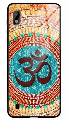 NDCOM Back Cover for Samsung Galaxy A10 Om Mantra Chanting Printed Glass Case