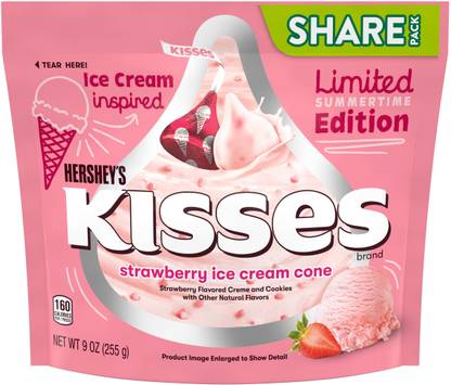 HERSHEY'S KISSES STRAWBERRY ICE CREAM CONE (255g) Truffles