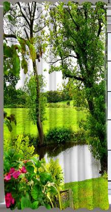 Dehati Homez 152 cm (5 ft) Window Polyester, Silk Room Darkening Curtain Single Curtain