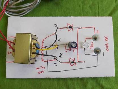 santosh the project maker FULL WAVE RECTIFIER PROJECT Educational Electronic Hobby Kit