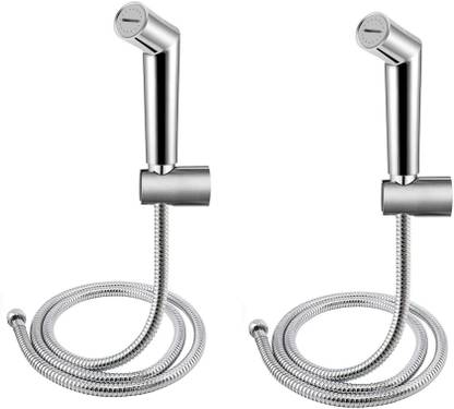 Alturas (ABS) Axis Health Faucet 1-Meter Stainless Steel Hose Pipe Wall Hook (Set Of-2) Faucet Set