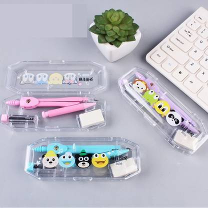 LeZoir Fancy Compass Set Precision Tool for Drawing, Drafting, Mathematics (Pack of 3) Geometry Box