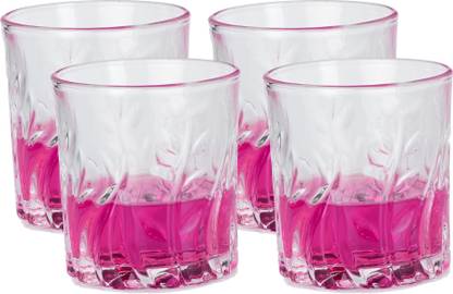 AROXIMA (Pack of 4) Imported clear crystal juice/Drink Glass 330 ML -WT28 Glass Whisky Glass