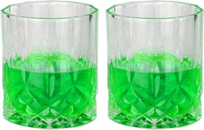 AROXIMA (Pack of 2) Imported clear crystal juice/Drink Glass 330 ML -WT37 Glass Whisky Glass