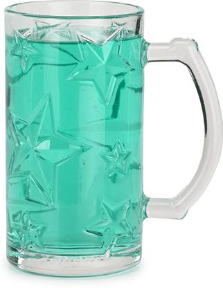 AROXIMA Star designed Glass Mug for Drink/Juice 410 ML -BRM63 Glass Beer Mug