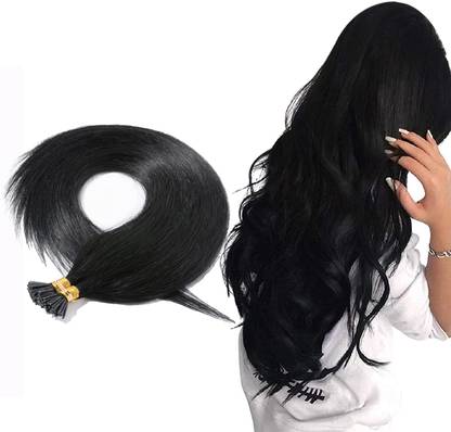 DIYA DIVINE I-Tip Classic Permanent Human Extension 22 Inch Natural Black (50 Strands) Hair Extension