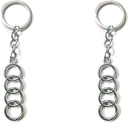 JAINSON MARTIN Combo of Audi logo Metal Keychain for Car & Bike Keychain Key Chain