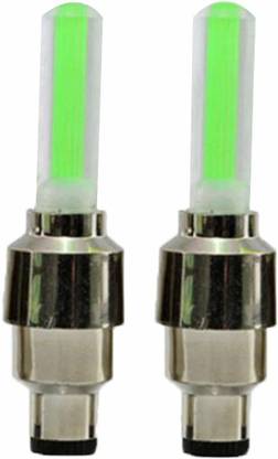 Cyclic Bicycle tyre valve cap LED light wheel Reflectors (green) LED Wheel Reflectors LED Wheel Reflectors