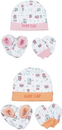 MEEOWMEE Baby Cap, Mitten & Booties Set