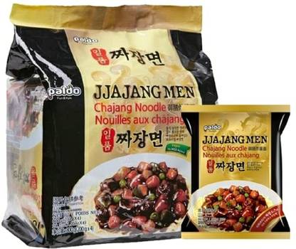 Paldo Ilpoom Jjajangmen Noodles with Black Bean Sauce - 200 gm (Pack of 4)(Imported) Instant Noodles Vegetarian