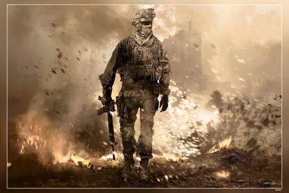 Call Of Duty Modern Warfare Video Games Soldier War Matte Finish Poster Paper Print