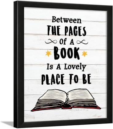 Book Quotes Wall Frames - Reading Quotes Frame - Book Quotes Poster - Book Wall Art Frame Paper Print