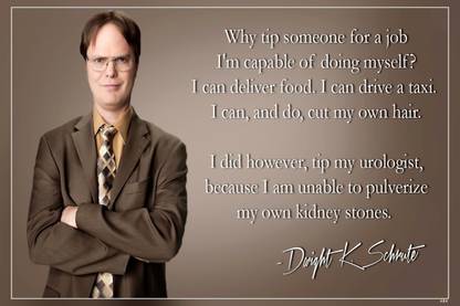 Whenever I M About Dwight K. Schrute Quotes Matte Finish Poster Paper Print