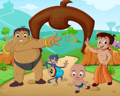 Chota Bheem Multicolour Photo Paper Print Poster Photographic Paper Photographic Paper
