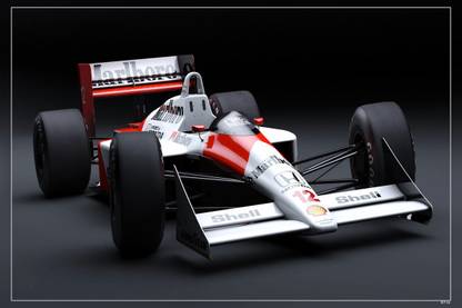 F1 Formula One Ayrton Senna Mclaren Mp Matte Finish Poster Paper Print