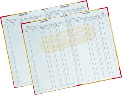 LRS Ledger Account Book - 200 Pages - Pack of 2 - 32*20 cm 1-Part Ledger Register