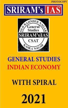 Sriram IAS Indian Economy General Studies Notes - WITH SPIRAL (English Medium XEROX ONLY) (Paperback, Sriram)
