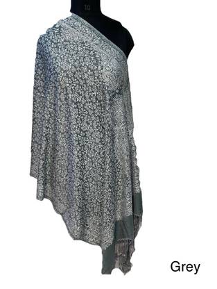 Bombayprint Wool Self Design Women Shawl