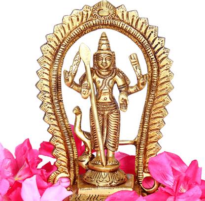 aalayam selveer Murugan Statue | Murugan Idol | Karthikeya Idol | Murugan Silai Decorative Showpiece  -  12.5 cm