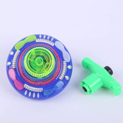 azhari Spinning Top, LED Light Up Flashing Music Spinning Top (MULTICOLOR)