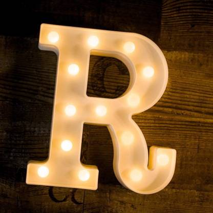 ENJOY the celebration people LED Marquee Letter Lights, Alphabet Letters for R Decoration Light Night Lamp