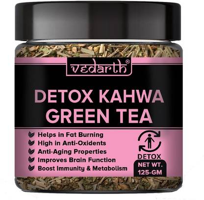 Vedarth Organics Detox Green Tea (Whole Dried Leafs) 50 Cups Green Tea Plastic Bottle