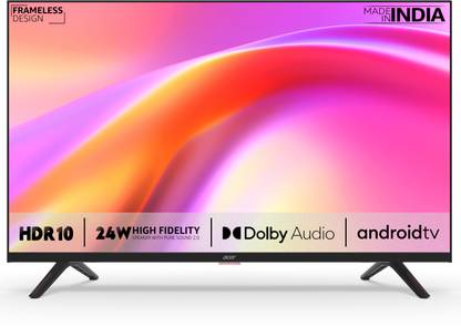 acer Boundless series 80 cm (32 inch) HD Ready LED Smart Android TV with FRAMELESS DESIGN  (AR32AP2841HDFL)