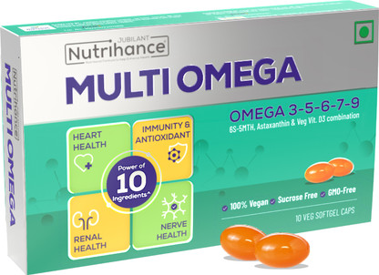 JUBILANT Nutrihance Multiomega 100% Vegan Omega Softgel | Omega 3-5-6-7-9,  Vitamin D3 Price in India - Buy JUBILANT Nutrihance Multiomega 100% Vegan  Omega Softgel | Omega 3-5-6-7-9, Vitamin D3 online at Flipkart.com