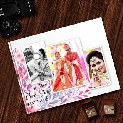 Boughtnext Personlized Photo album for Birthday, Weddings or Anniversary 12x18" (25 SHEETS) Album
