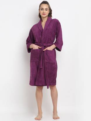 CREEVA Purple Medium Bath Robe