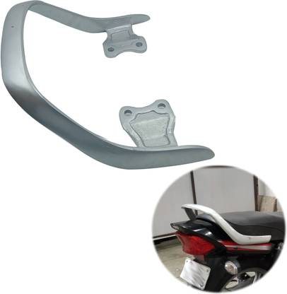 AXWee Bike Rear Seat Handle Backrest Suitable for Hero CD Delux (Silver) Bike Headlight Grill