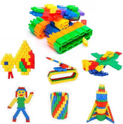 Miss & Chief by Flipkart 150+Pcs Bullet Blocks, Creative Bullets Shaped Building Blocks Set For Kids