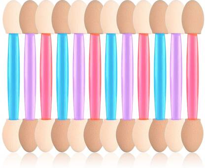 Shihen Eye Shadow Sponge Makeup Applicators Stick Dual Sides Sponge Multi Pack of 12