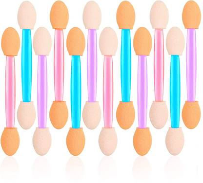 MYYNTI Professional Double Sided Sponge Eyeshadow Brush Makeup Makeup Applicator 12 PCS