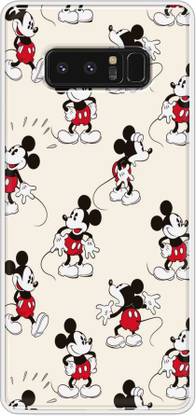Yooneek Back Cover for Mickey Mouse Icons White Back Case For Samsung Galaxy Note 8