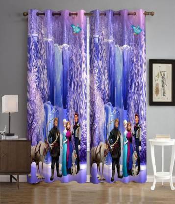 Decora 275 cm (9 ft) Long Door Polyester Semi Transparent Curtain (Pack Of 2)