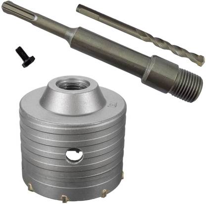 DUMDAAR 75mm Concrete Hole Saw with 200mm Concrete Rod set (Pack of 2)