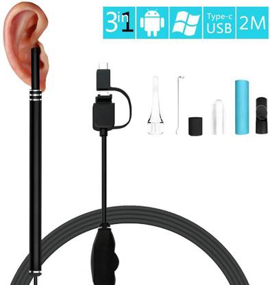 microware USB Visual Ear-Pick Nose Endoscope Otoscope Camera Earwax Remover Cleaning Tool Electric Ear Cleaner