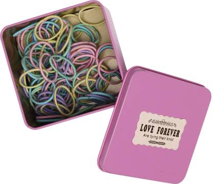 Yellow Bee Multi-Coloured Rubber Bands with Box - Pack of 100 Pieces Rubber Band