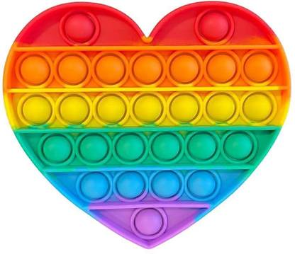 AKTOM Pop Bubble Fidget Sensory Push Toy (HEART SHAPE)