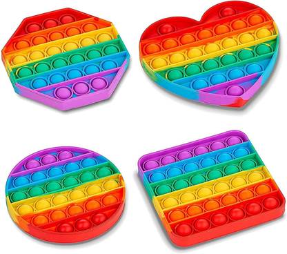 SWISS WONDER Simple Fidget pop it for Kids (Rainbow)-AZ-391