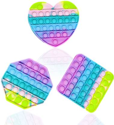 SWISS WONDER Simple Fidget pop it for Kids (Rainbow)-KI-193