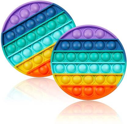 SWISS WONDER Push Bubble Pop It Fidget Toy, (Rainbow Color-KI-308